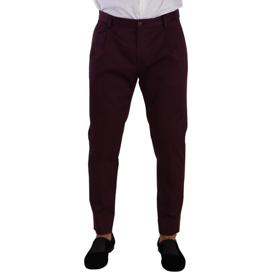 Dolce & Gabbana Elegant Purple Chinos for the Modern Man Dolce & Gabbana Black