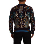 Dolce & Gabbana Bordeaux Cashmere DG Crown Embroidered Sweater