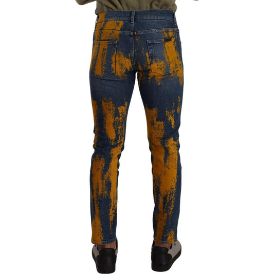 Dolce & Gabbana Slim Fit Stretch Denim Jeans Dolce & Gabbana Dark Slate Gray