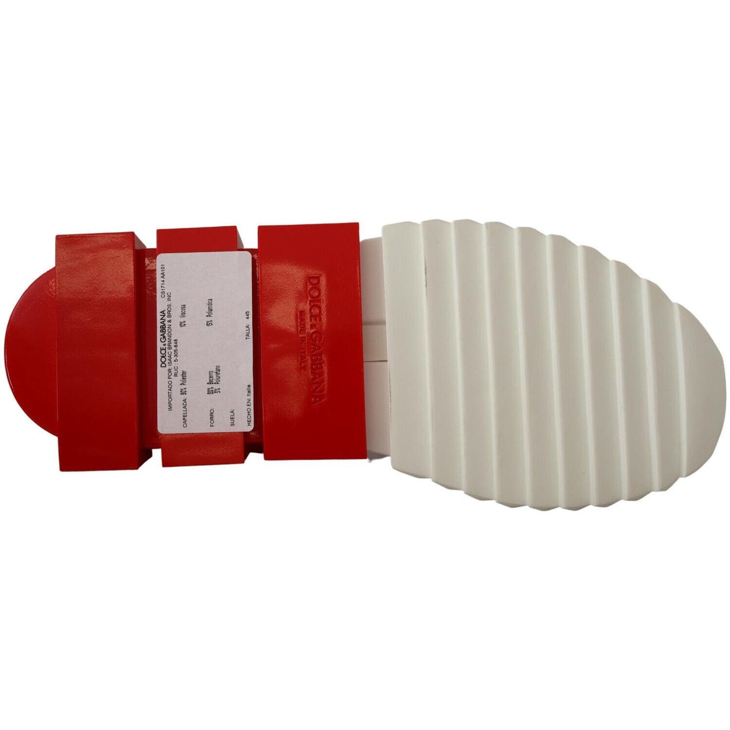 Dolce & Gabbana White Red Sorrento Sandals Sneakers