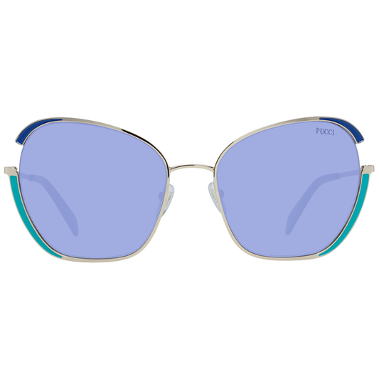 Emilio Pucci Gold Women Sunglasses Emilio Pucci Light Steel Blue
