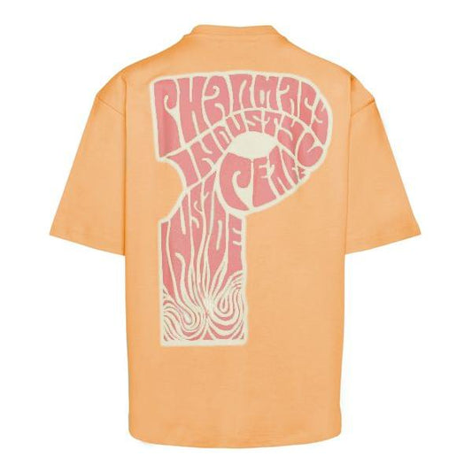 Pharmacy Industry Orange Cotton Men T-Shirt Pharmacy Industry Light Salmon