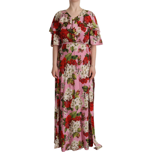 Dolce & Gabbana Enchanting Floral Silk Maxi Dress Dolce & Gabbana Sienna