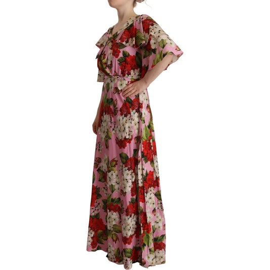 Dolce & Gabbana Enchanting Floral Silk Maxi Dress Dolce & Gabbana Sienna