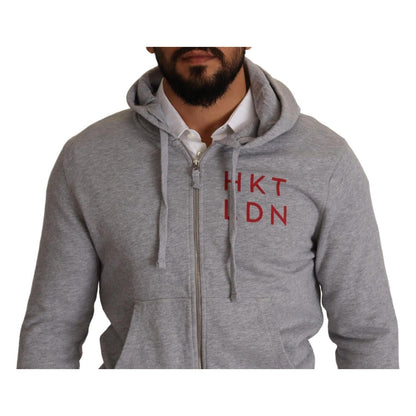 Hackett Gray Full Zip Hooded Cotton Sweatshirt Sweater