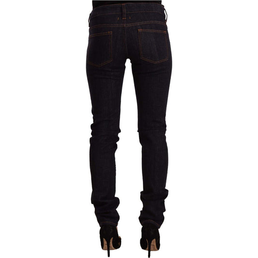 GF Ferre Black Mid Waist Cotton Denim Skinny Jeans PAN72212 - 26