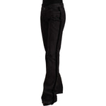 GF Ferre Sleek Mid Waist Bootcut Designer Jeans GF Ferre Black