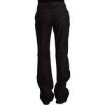 GF Ferre Sleek Mid Waist Bootcut Designer Jeans GF Ferre Black