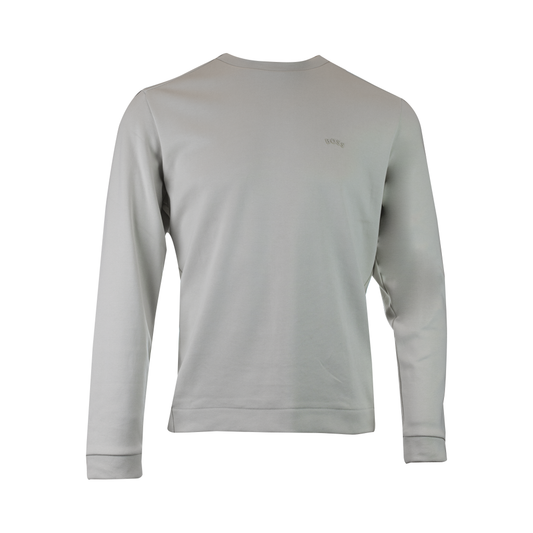 Hugo Boss Elegant Beige Cotton Sweatshirt Hugo Boss Dark Gray