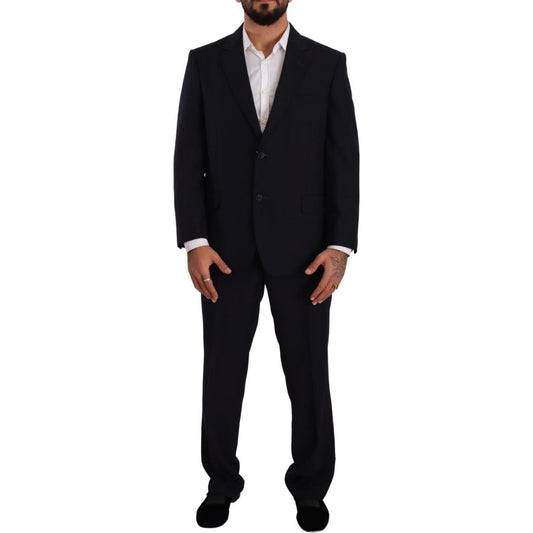 Domenico Tagliente Blue Polyester Single Breasted Formal Suit KOS1947 - 51