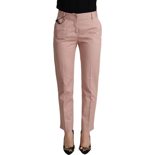 Dolce & Gabbana Elegant Pink Tapered Pants for Sophisticated Style Dolce & Gabbana Rosy Brown