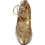 Jimmy Choo Golden Glamour Mesh Leather Sneakers