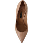 Dolce & Gabbana Beige Leather Bellucci Heels Pumps Shoes