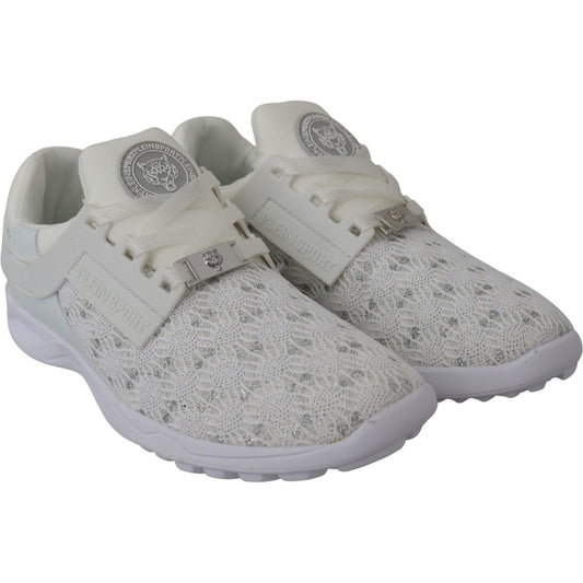 Plein Sport Sleek White Runner Beth Sport Sneakers Plein Sport Dark Gray