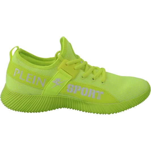 Plein Sport Electrify Your Step with Yellow Carter Sport Sneakers Plein Sport Yellow Green