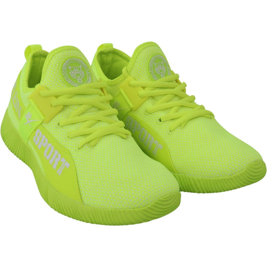Plein Sport Electrify Your Step with Yellow Carter Sport Sneakers Plein Sport Yellow Green