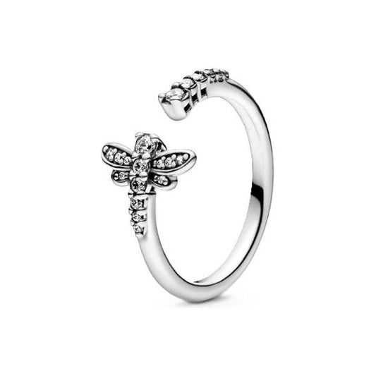 PANDORA JEWELS Mod. SPARKLING DRAGONFLY - RING - Size 54 Ring