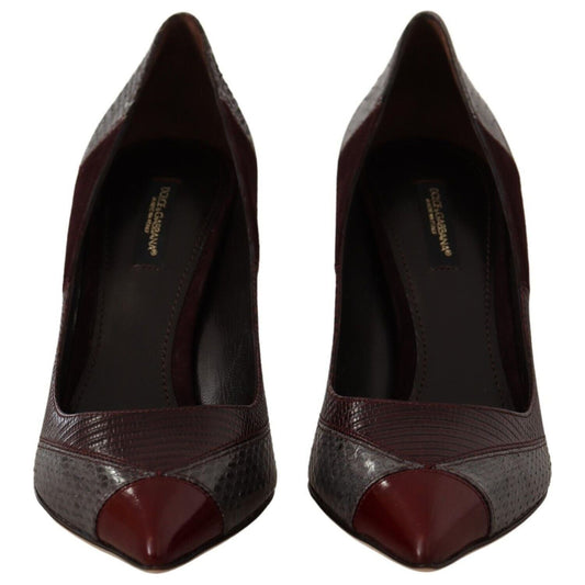 Dolce & Gabbana Multicolor Exotic Leather Heels Pumps Shoes