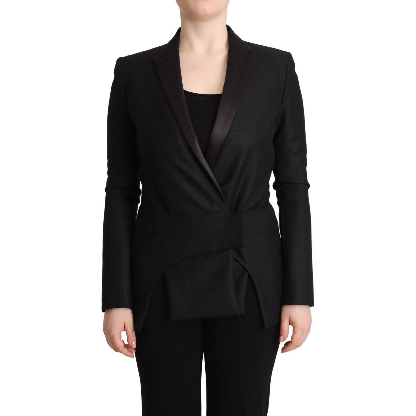 Costume National Black Long Sleeves Double Breasted Jacket