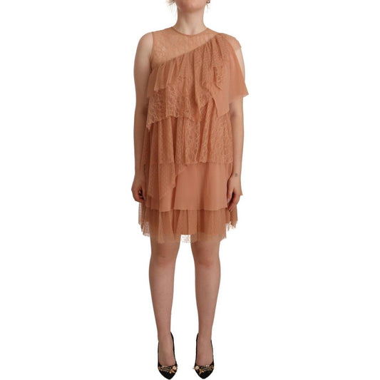 Liu Jo Chic Pink Sleeveless Tiered Mini Dress Liu Jo Sienna
