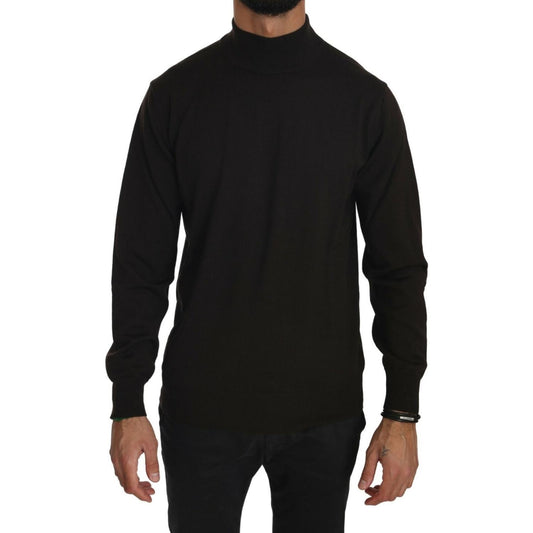 MILA SCHÖN Elegant Brown Virgin Wool Sweater MILA SCHÖN Black