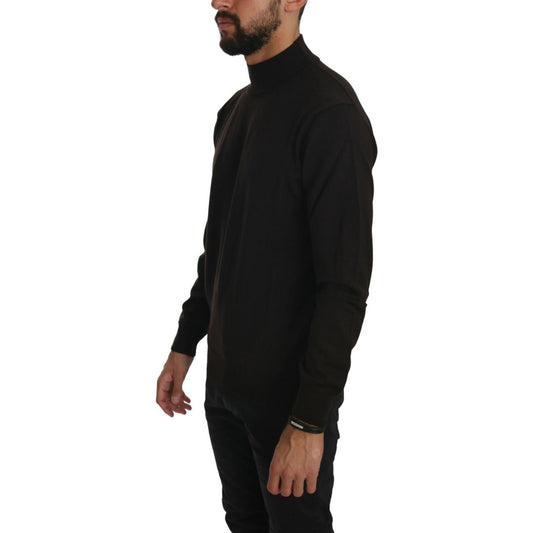 MILA SCHÖN Elegant Brown Virgin Wool Sweater MILA SCHÖN Black