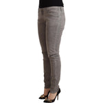 Acht Light Gray Washed Cotton Slim Fit Denim Jeans