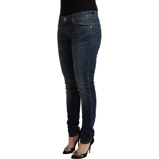 Acht Elegant Slim Fit Low Waist Denim Jeans Acht Black