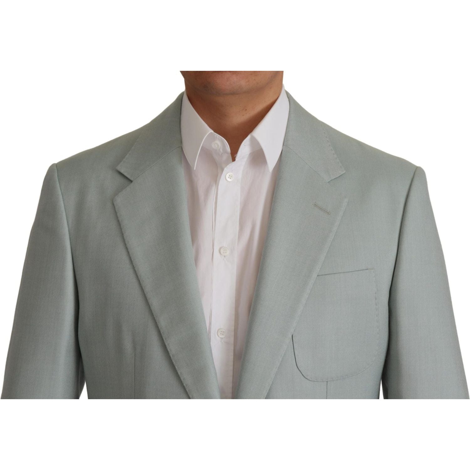 Dolce & Gabbana Light Green Cashmere Silk Blazer