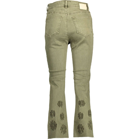 Desigual Green Cotton Women Jeans Desigual Slate Gray