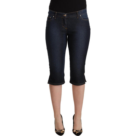GF Ferre Chic Low Waist Capri Denim Pants GF Ferre Rosy Brown