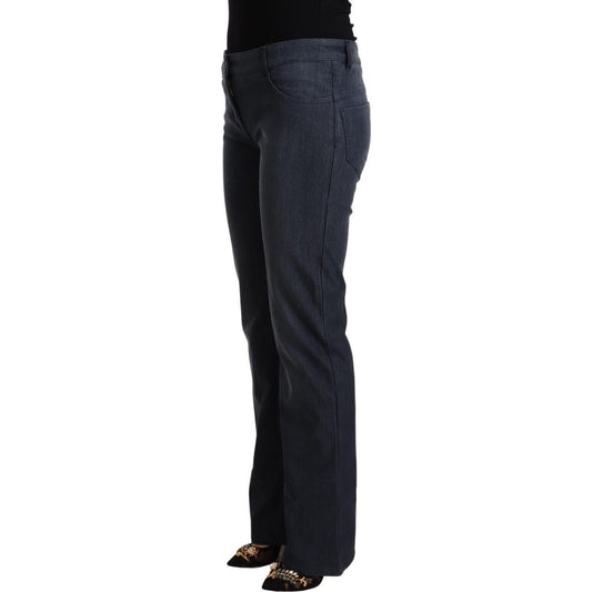 MARGHI LO' Chic Dark Blue Straight Cut Jeans MARGHI LO' Black