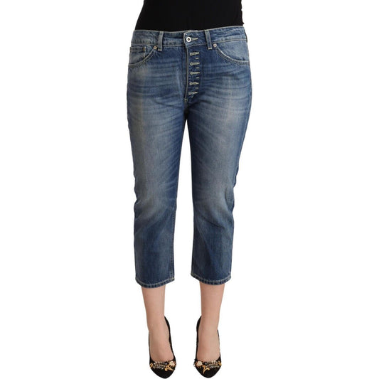 Dondup Elegant Mid-Waist Cotton Denim Jeans Dondup Dark Slate Gray