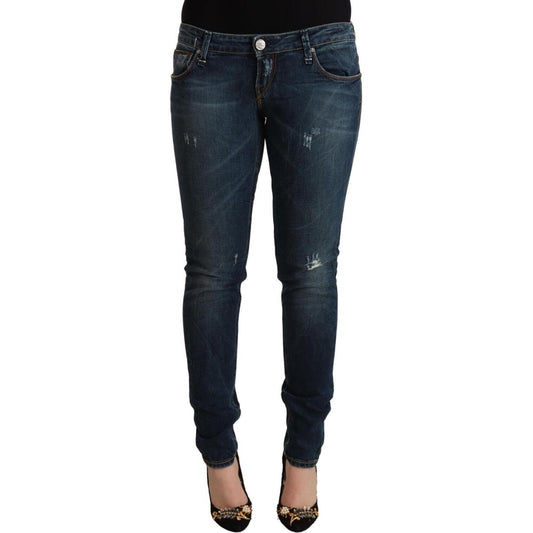 Acht Chic Low Waist Skinny Denim Jeans Acht Dark Slate Gray