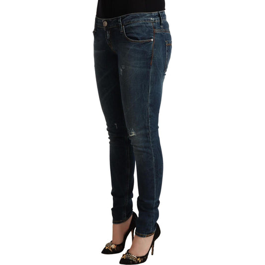 Acht Chic Low Waist Skinny Denim Jeans Acht Black