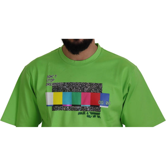 Dolce & Gabbana Chic Green Crewneck Short Sleeve Tee Dolce & Gabbana Olive Drab