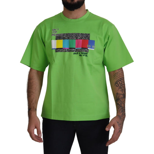 Dolce & Gabbana Chic Green Crewneck Short Sleeve Tee Dolce & Gabbana Olive Drab