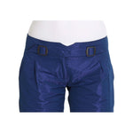 Ermanno Scervino Chic Blue Mid Waist Shorts Ermanno Scervino Dark Slate Gray
