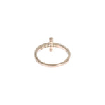 Nialaya Silver CZ Cross 925 Ring Ring
