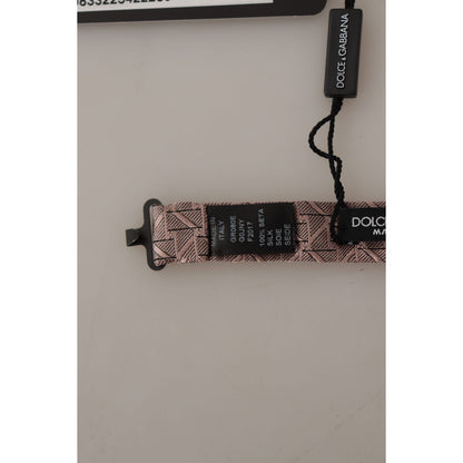 Dolce & Gabbana Gray Fantasy Print Adjustable Neck Papillon Bow Tie