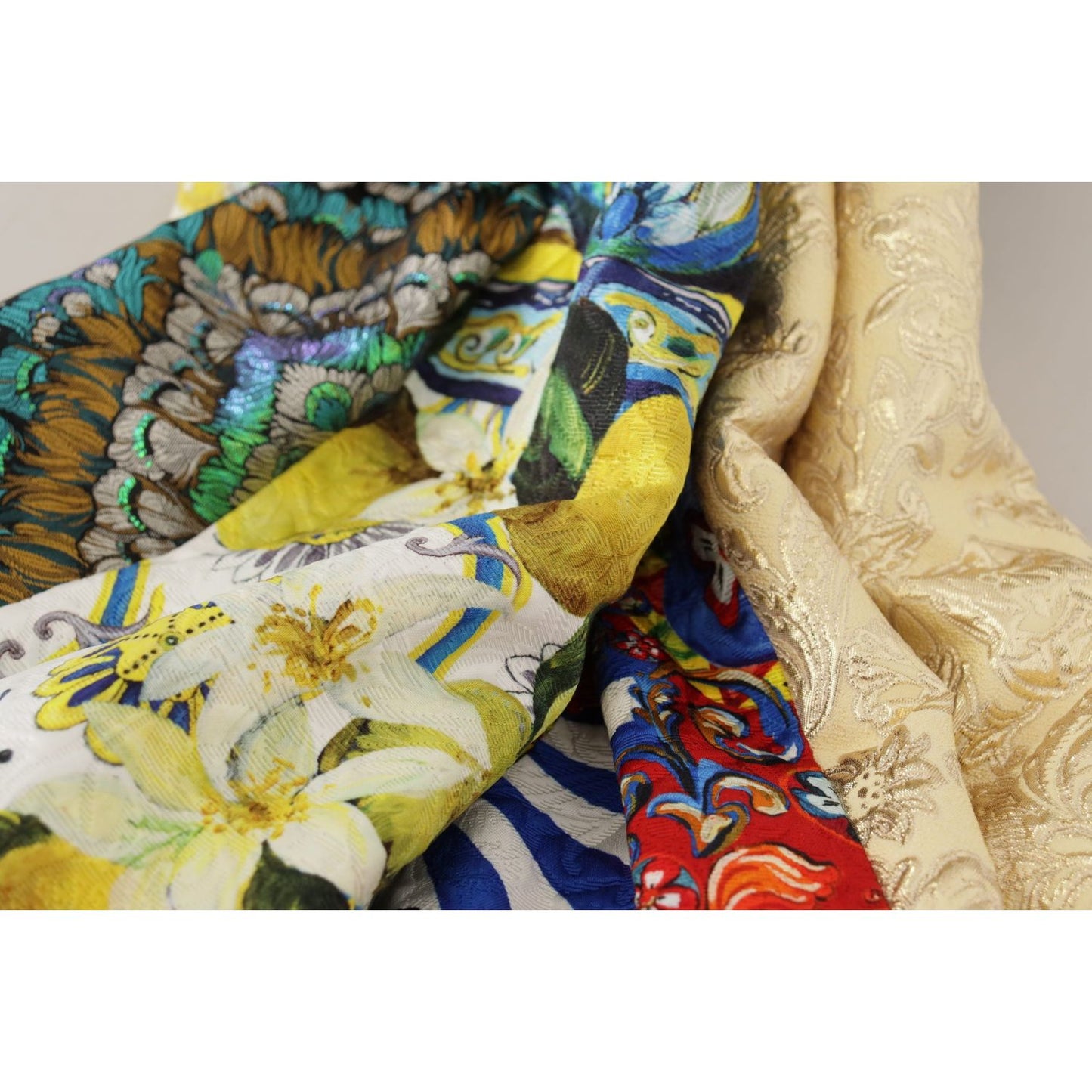 Dolce & Gabbana Multicolor Patchwork Sicily Long Maxi Skirt