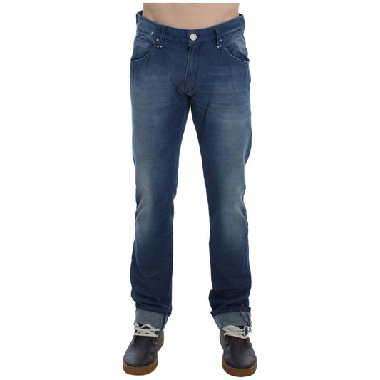 Acht Slim Fit Blue Wash Italian Denim Acht Dark Slate Gray