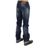Acht Blue Wash Cotton Denim Regular Fit Jeans
