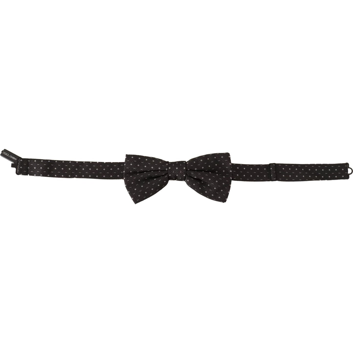 Dolce & Gabbana Gray Polka Dot 100% Silk Neck Papillon Tie FT3591