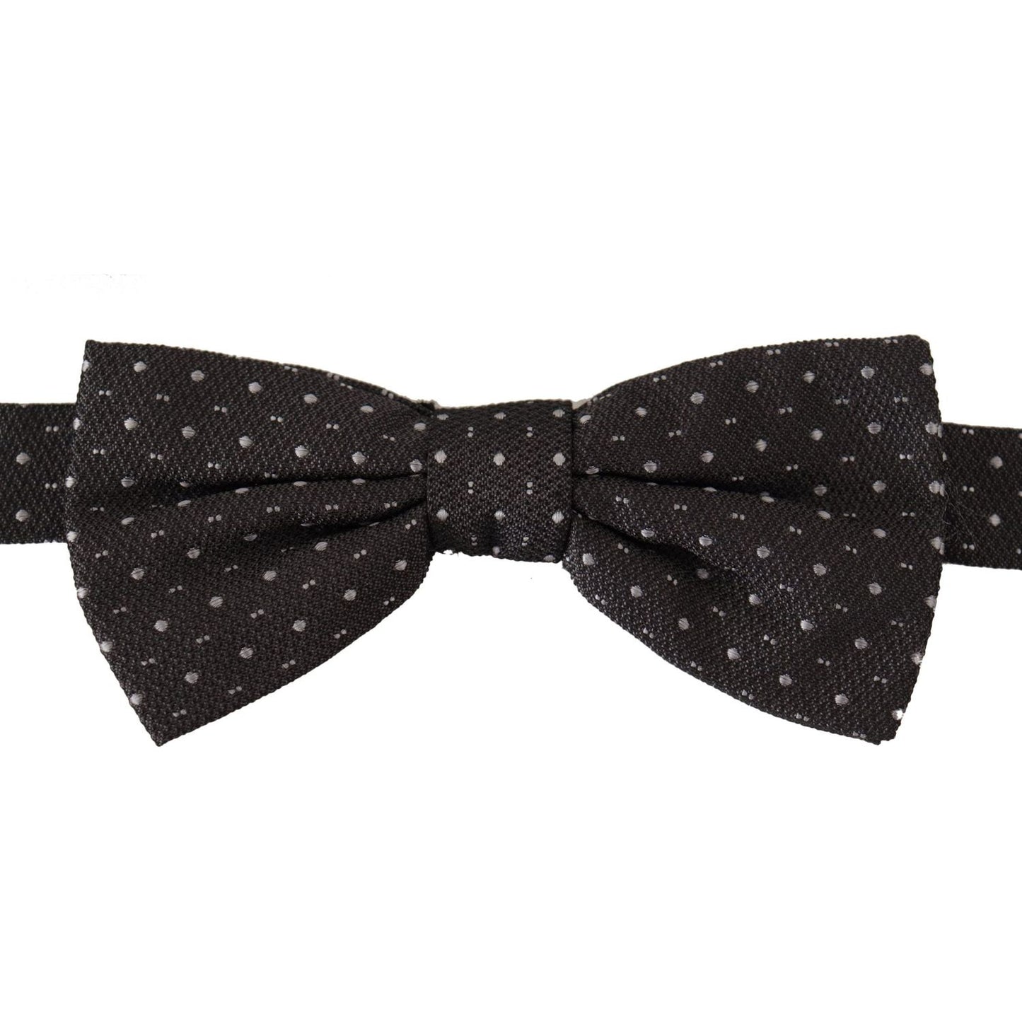 Dolce & Gabbana Gray Polka Dot 100% Silk Neck Papillon Tie FT3591