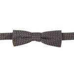 Dolce & Gabbana Black White Flower Pattern Silk Neck Papillon Tie FT3614