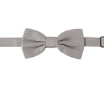 Dolce & Gabbana Gray 100% Silk Adjustable Neck Papillon Tie