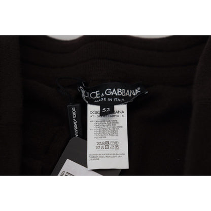 Dolce & Gabbana Brown Cashmere Trousers Bottoms Drawstring Pants