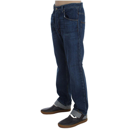 Acht Chic Baggy Loose Fit Blue Jeans for Men Acht Dark Slate Gray