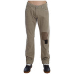 Acht Beige Cotton Patchwork Jeans Jeans & Pants